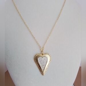 Gold Heart Pendant Necklace
